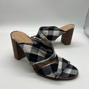 Madewell Women's Black and White Checkered Heels